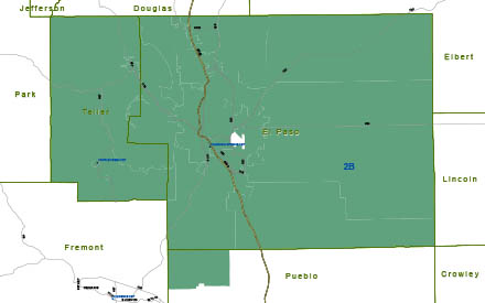 Map of Colorado Springs