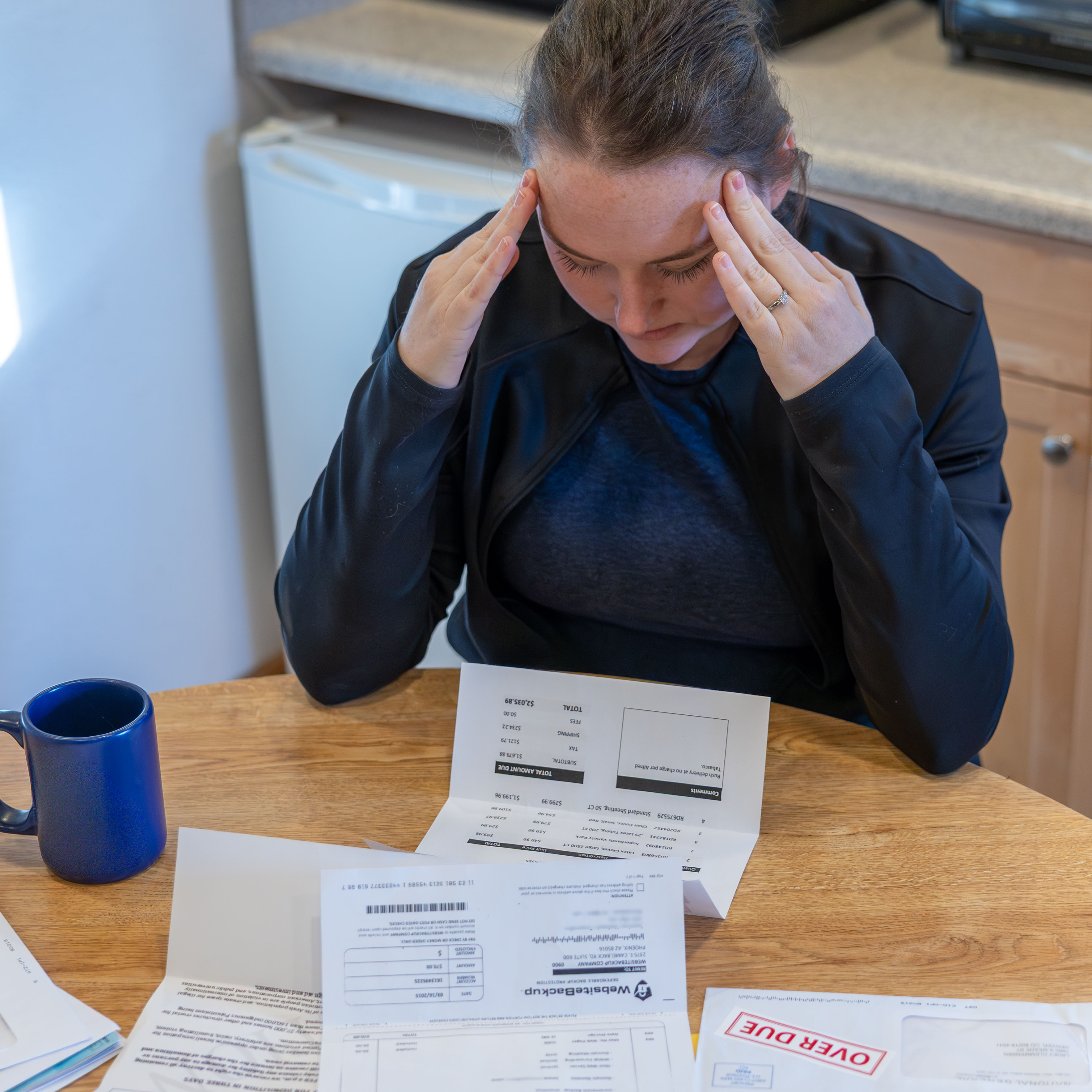 stressed over bills