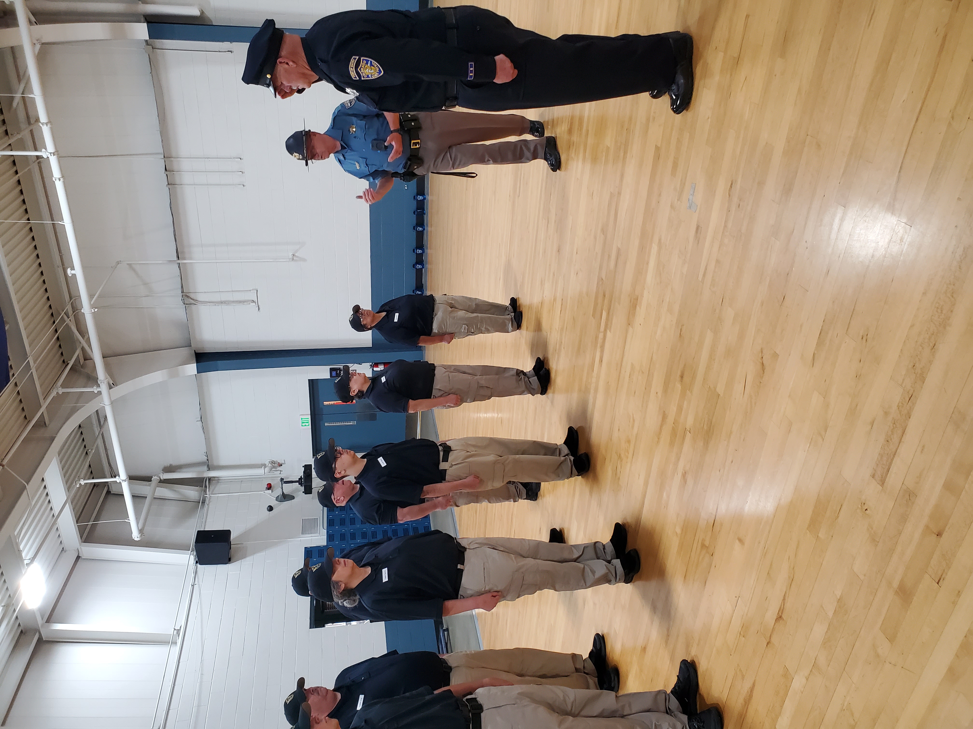 Cadets standing at attention.
